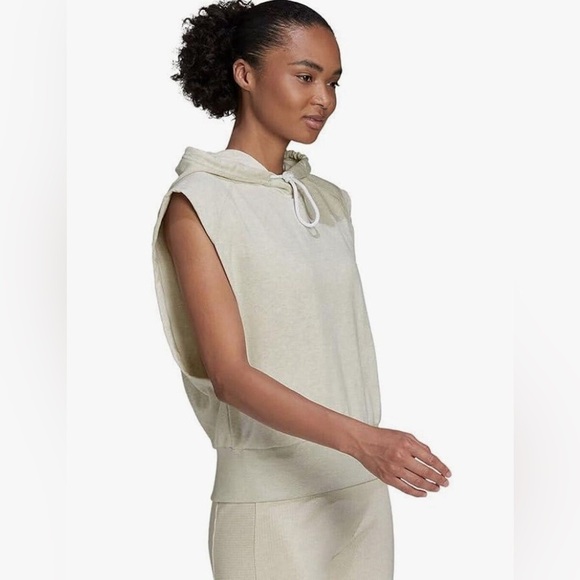 ADIDAS Studio Lounge Hooded Tee in Botanic Green - Picture 2 of 11